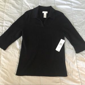 Jones New York Sport Polo Knit Top Size Large